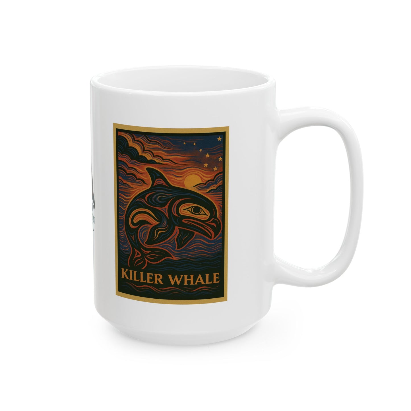 Killer Whale Formline Ceramic Mug, (11oz, 15oz)