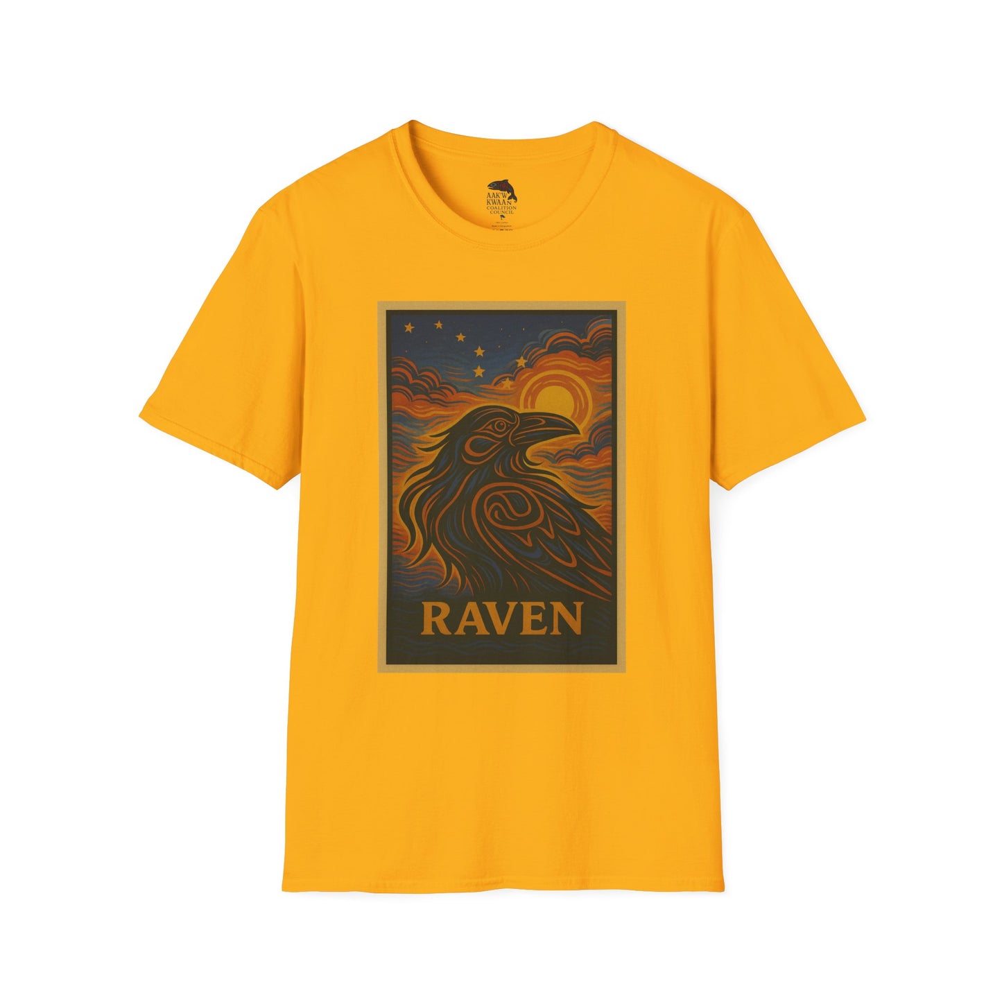 Raven Unisex Softstyle T-Shirt - Nature Lover Tee, Gifts for Hikers, Casual Wear, Outdoor Adventure, Eco-Friendly Apparel