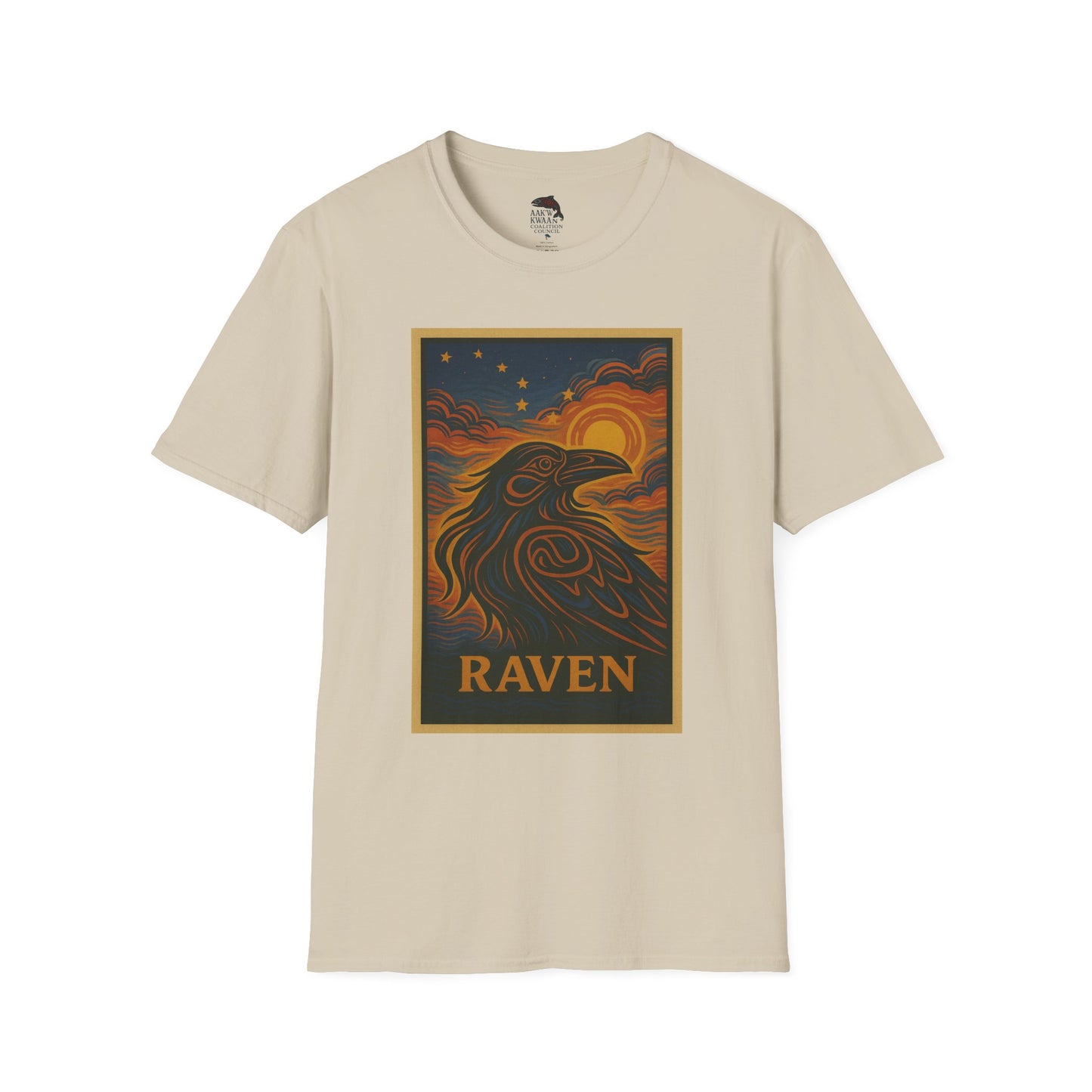 Raven Unisex Softstyle T-Shirt - Nature Lover Tee, Gifts for Hikers, Casual Wear, Outdoor Adventure, Eco-Friendly Apparel