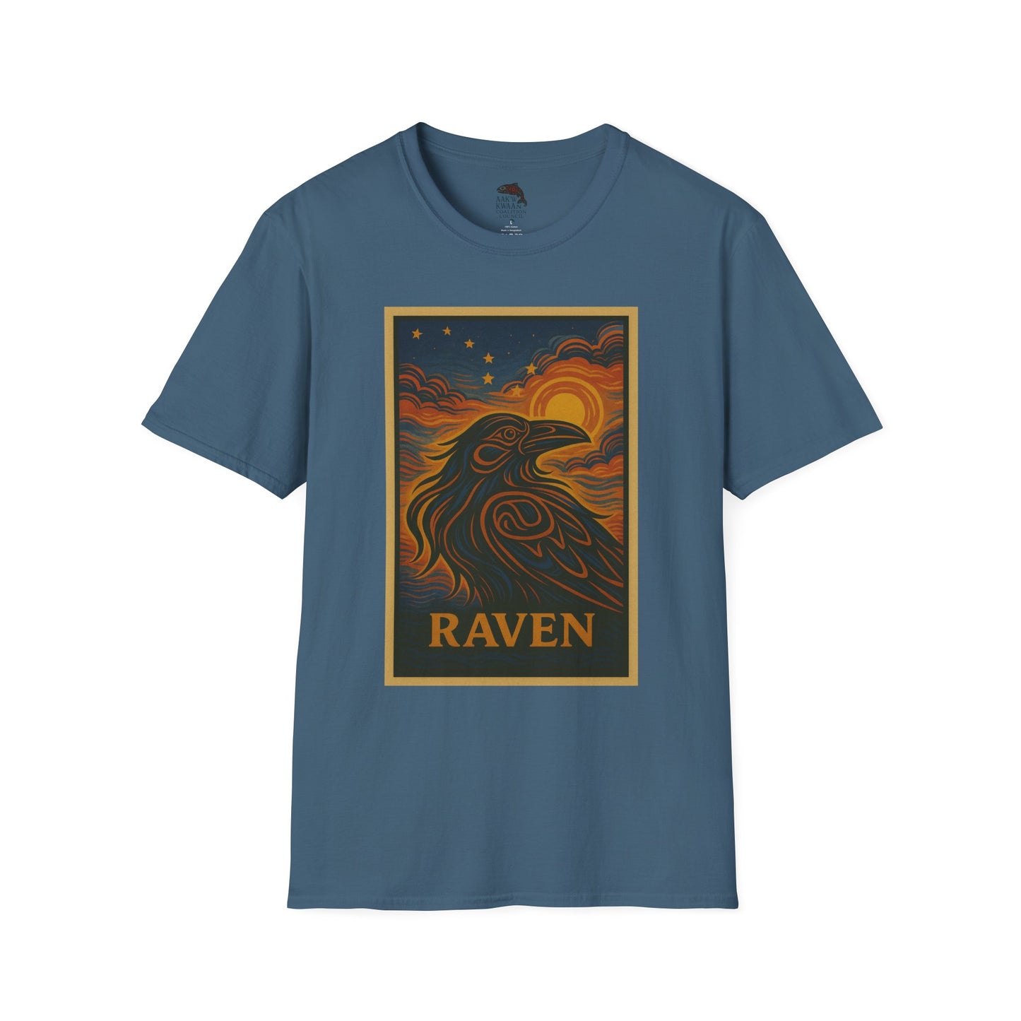 Raven Unisex Softstyle T-Shirt - Nature Lover Tee, Gifts for Hikers, Casual Wear, Outdoor Adventure, Eco-Friendly Apparel