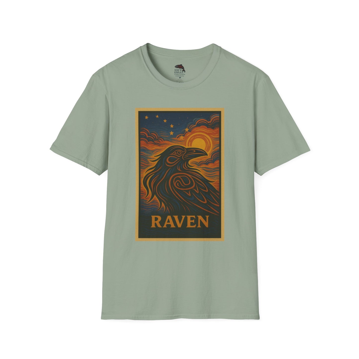 Raven Unisex Softstyle T-Shirt - Nature Lover Tee, Gifts for Hikers, Casual Wear, Outdoor Adventure, Eco-Friendly Apparel