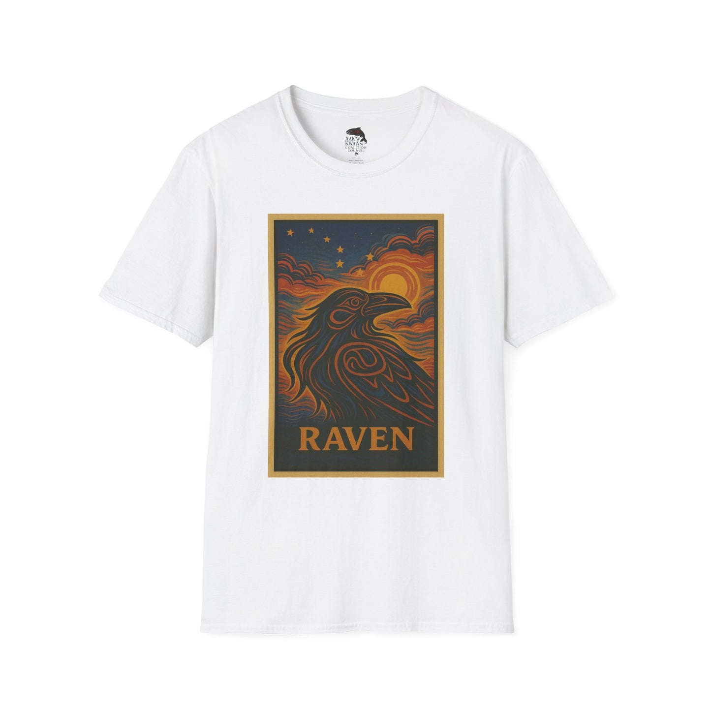 Raven Unisex Softstyle T-Shirt - Nature Lover Tee, Gifts for Hikers, Casual Wear, Outdoor Adventure, Eco-Friendly Apparel