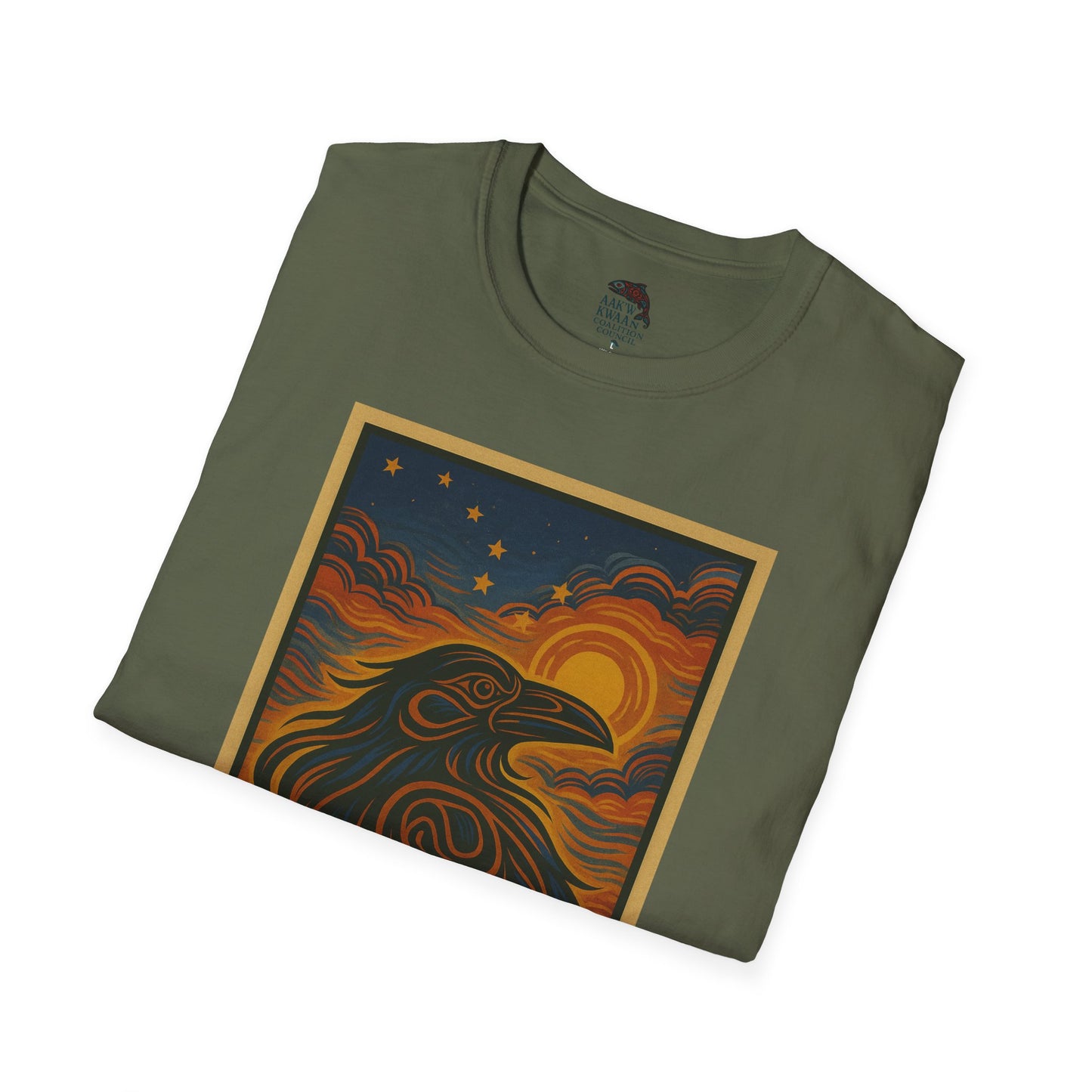 Raven Unisex Softstyle T-Shirt - Nature Lover Tee, Gifts for Hikers, Casual Wear, Outdoor Adventure, Eco-Friendly Apparel