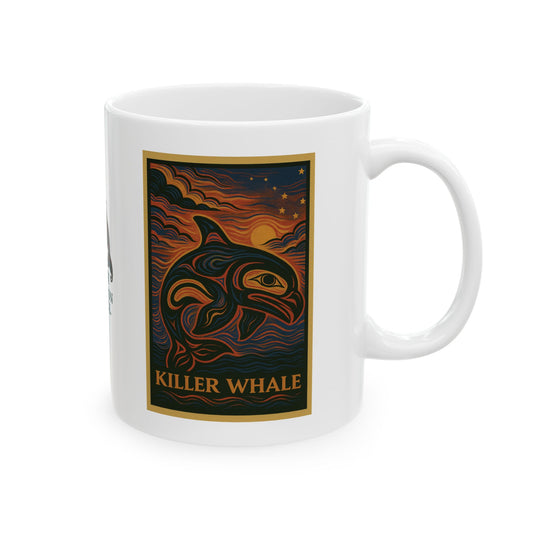Killer Whale Formline Ceramic Mug, (11oz, 15oz)