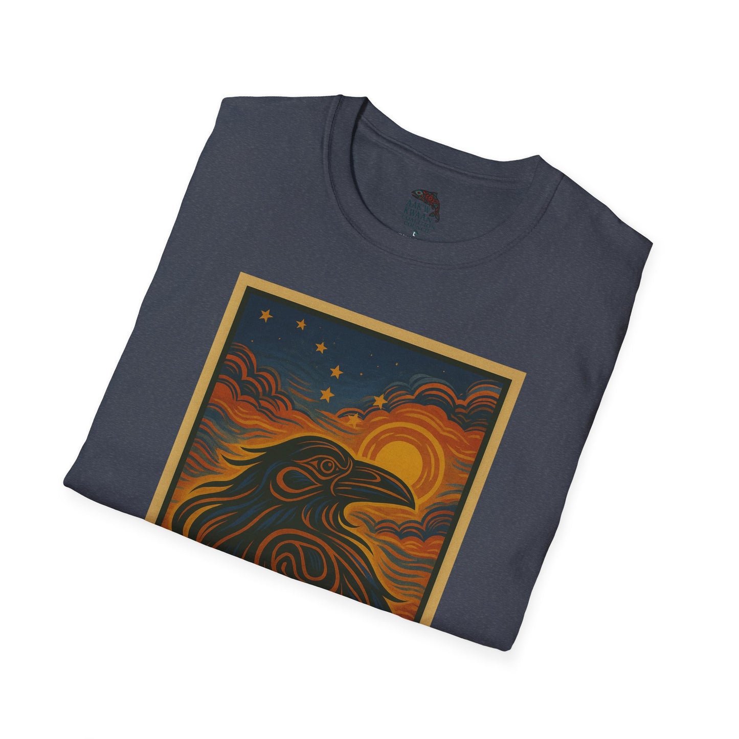 Raven Unisex Softstyle T-Shirt - Nature Lover Tee, Gifts for Hikers, Casual Wear, Outdoor Adventure, Eco-Friendly Apparel