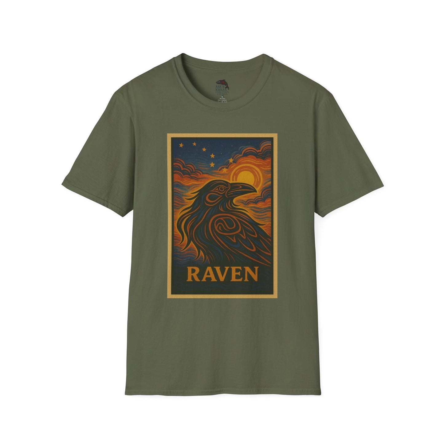 Raven Unisex Softstyle T-Shirt - Nature Lover Tee, Gifts for Hikers, Casual Wear, Outdoor Adventure, Eco-Friendly Apparel