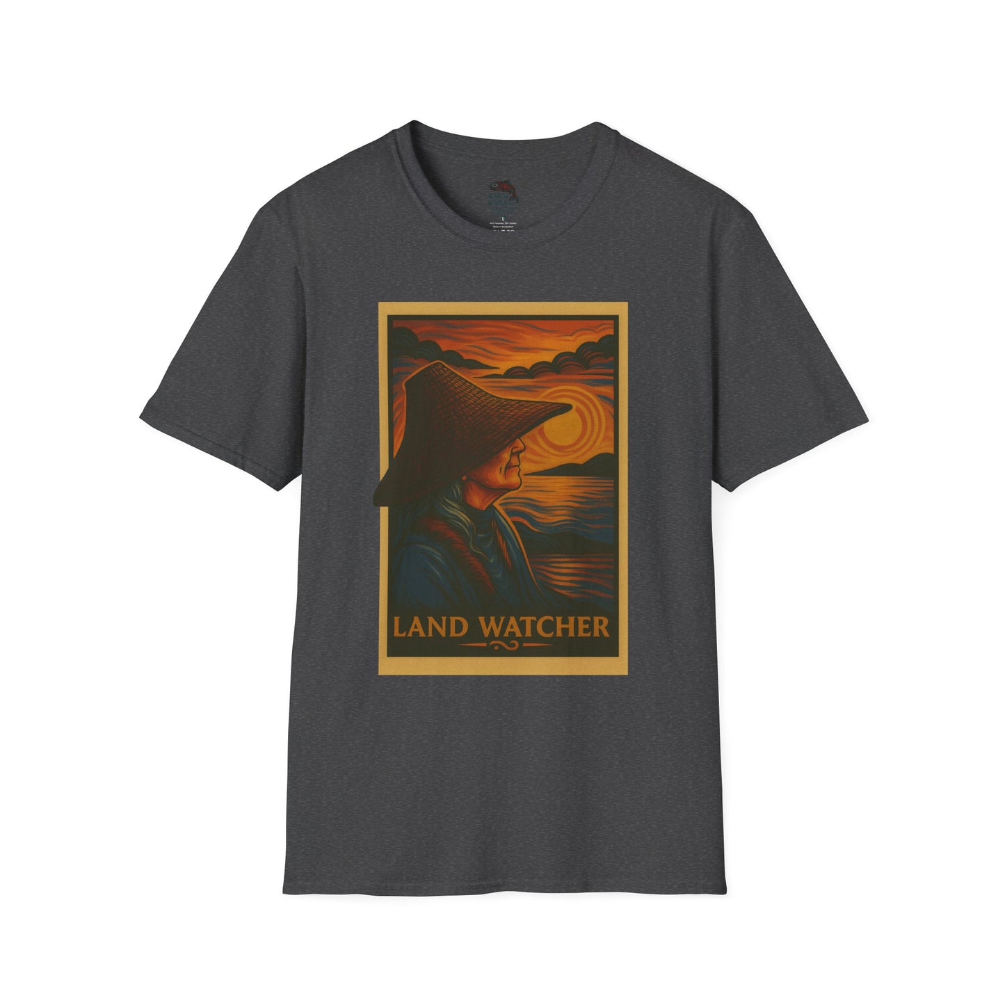 Land Watcher Unisex Softstyle T-Shirt - Nature Lover Tee, Gifts for Hikers, Casual Wear, Outdoor Adventure, Eco-Friendly Apparel