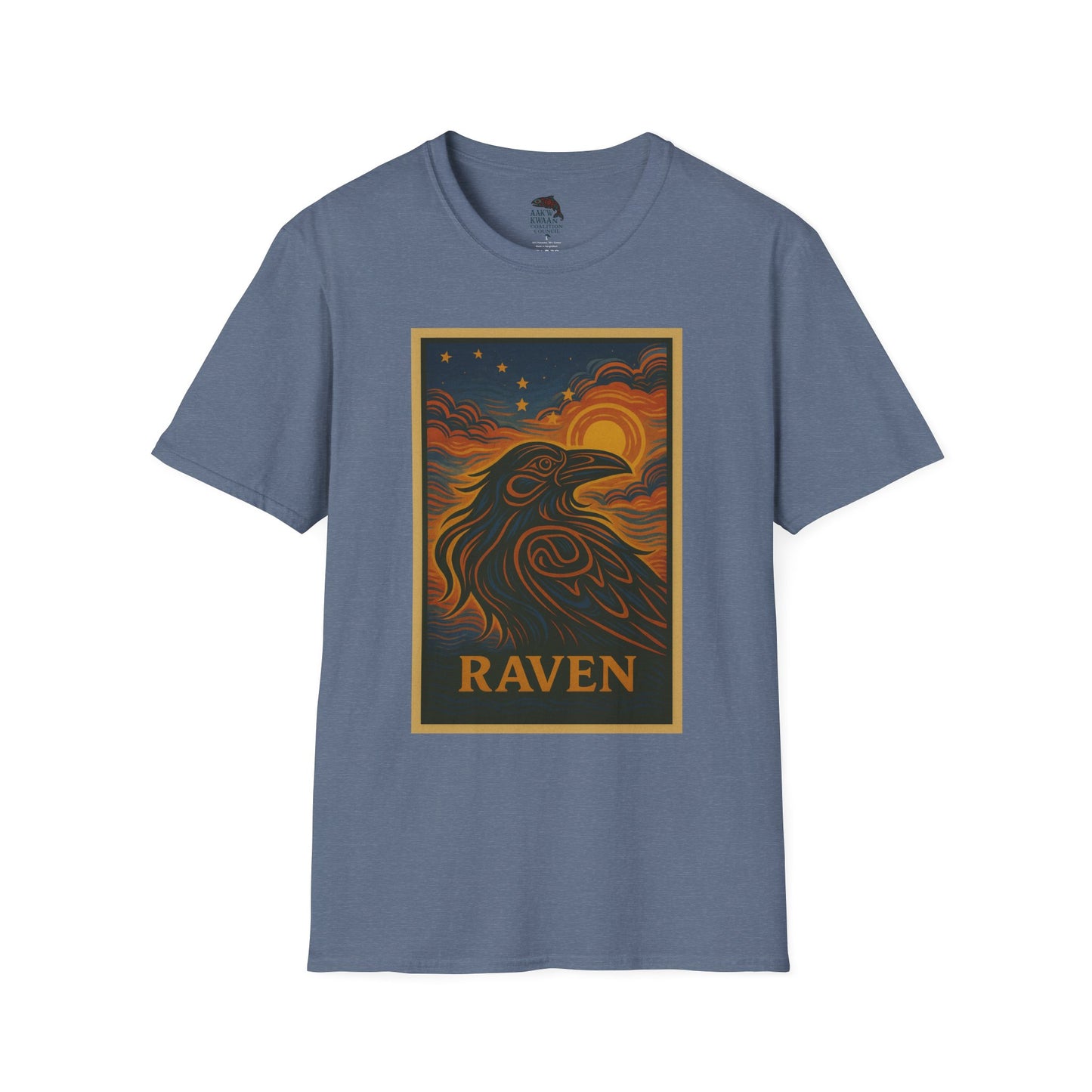 Raven Unisex Softstyle T-Shirt - Nature Lover Tee, Gifts for Hikers, Casual Wear, Outdoor Adventure, Eco-Friendly Apparel