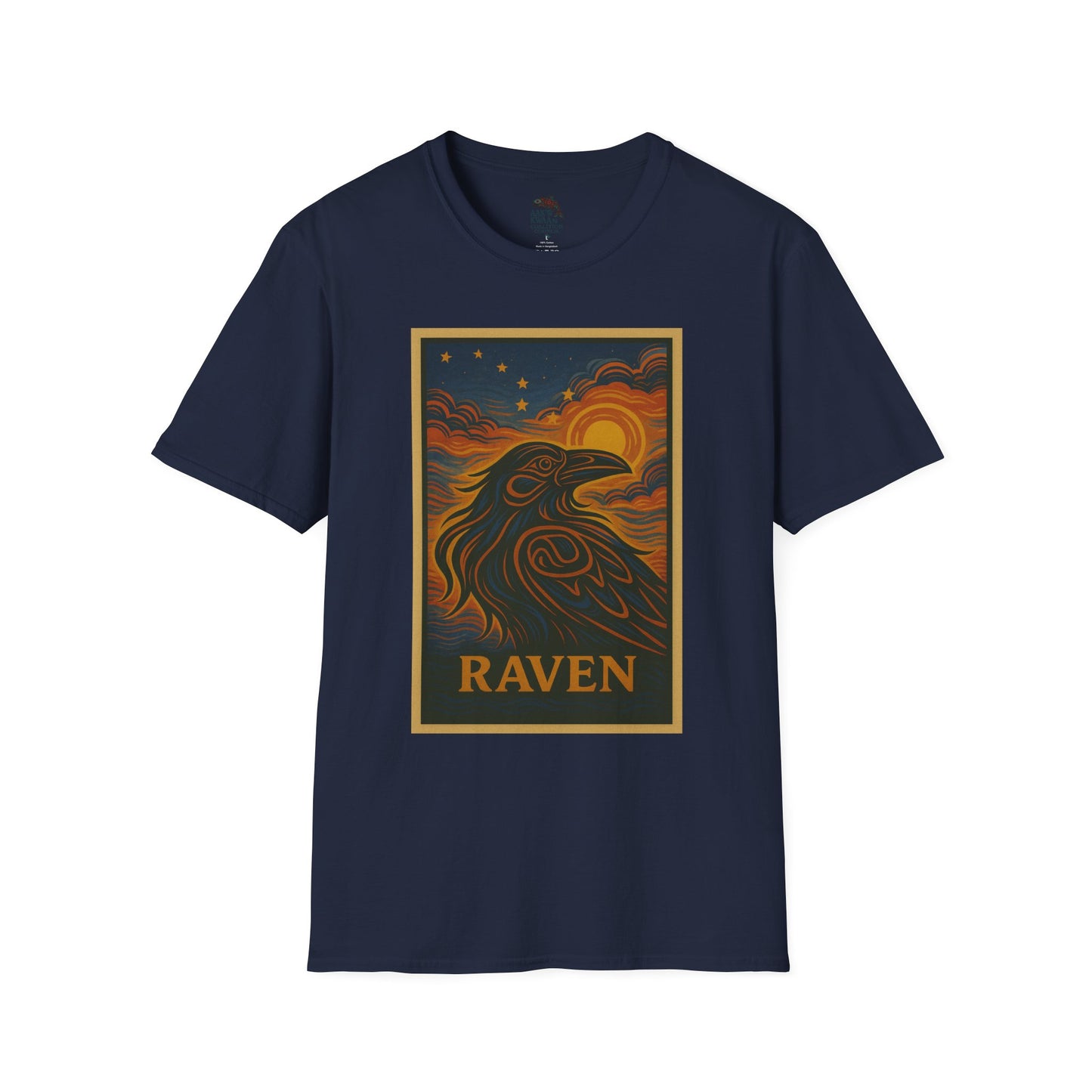 Raven Unisex Softstyle T-Shirt - Nature Lover Tee, Gifts for Hikers, Casual Wear, Outdoor Adventure, Eco-Friendly Apparel