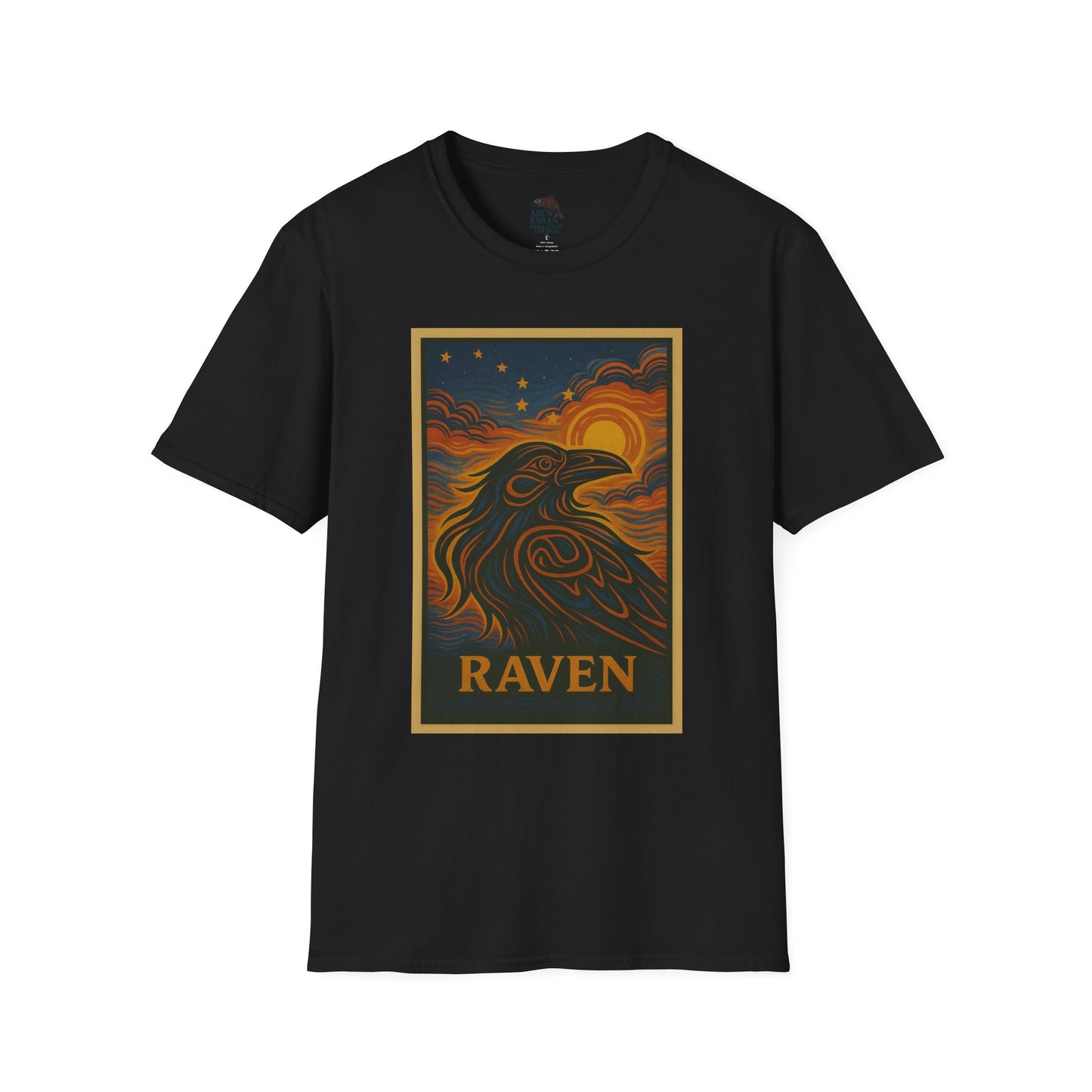 Raven Unisex Softstyle T-Shirt - Nature Lover Tee, Gifts for Hikers, Casual Wear, Outdoor Adventure, Eco-Friendly Apparel